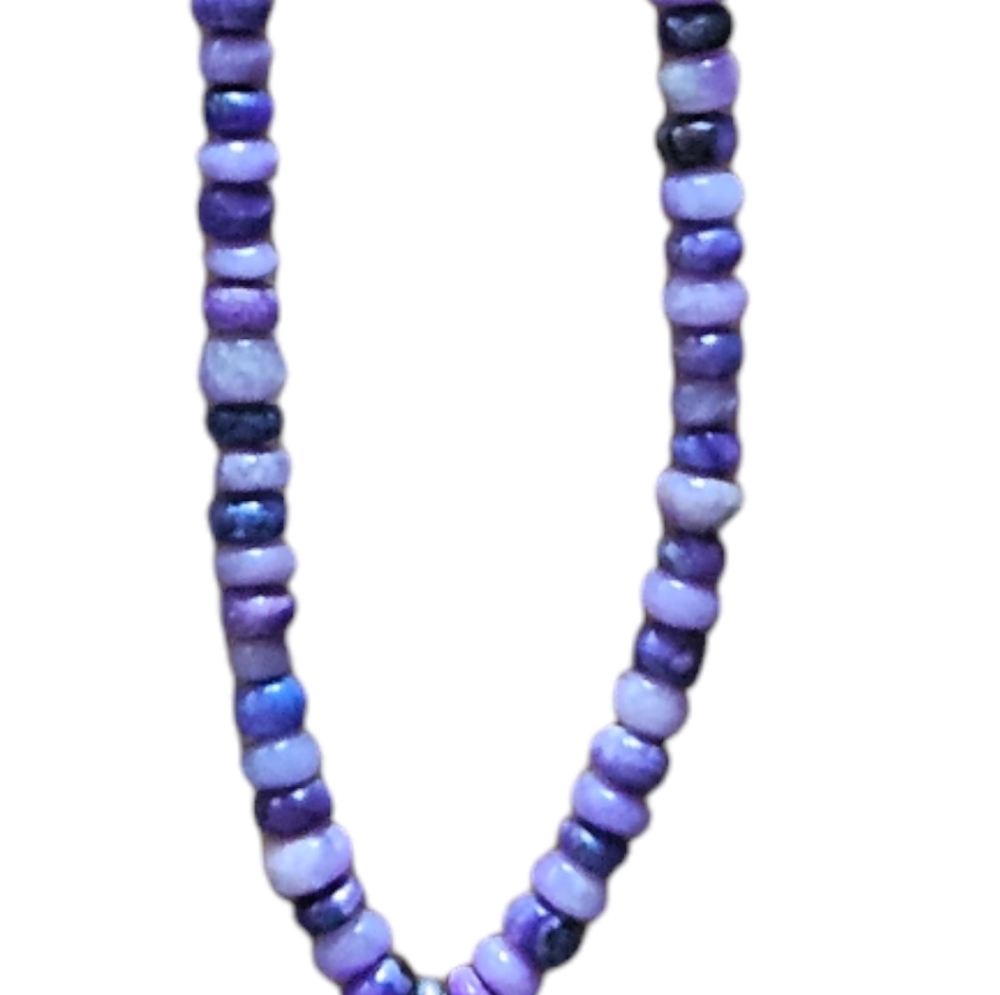 Amethyst &Lapis Cabachon Necklace - Picture 5 of 9